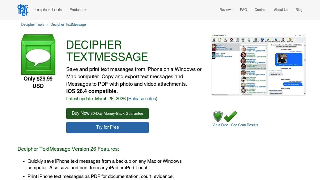 Screenshot van https://deciphertools.com/decipher-textmessage.html