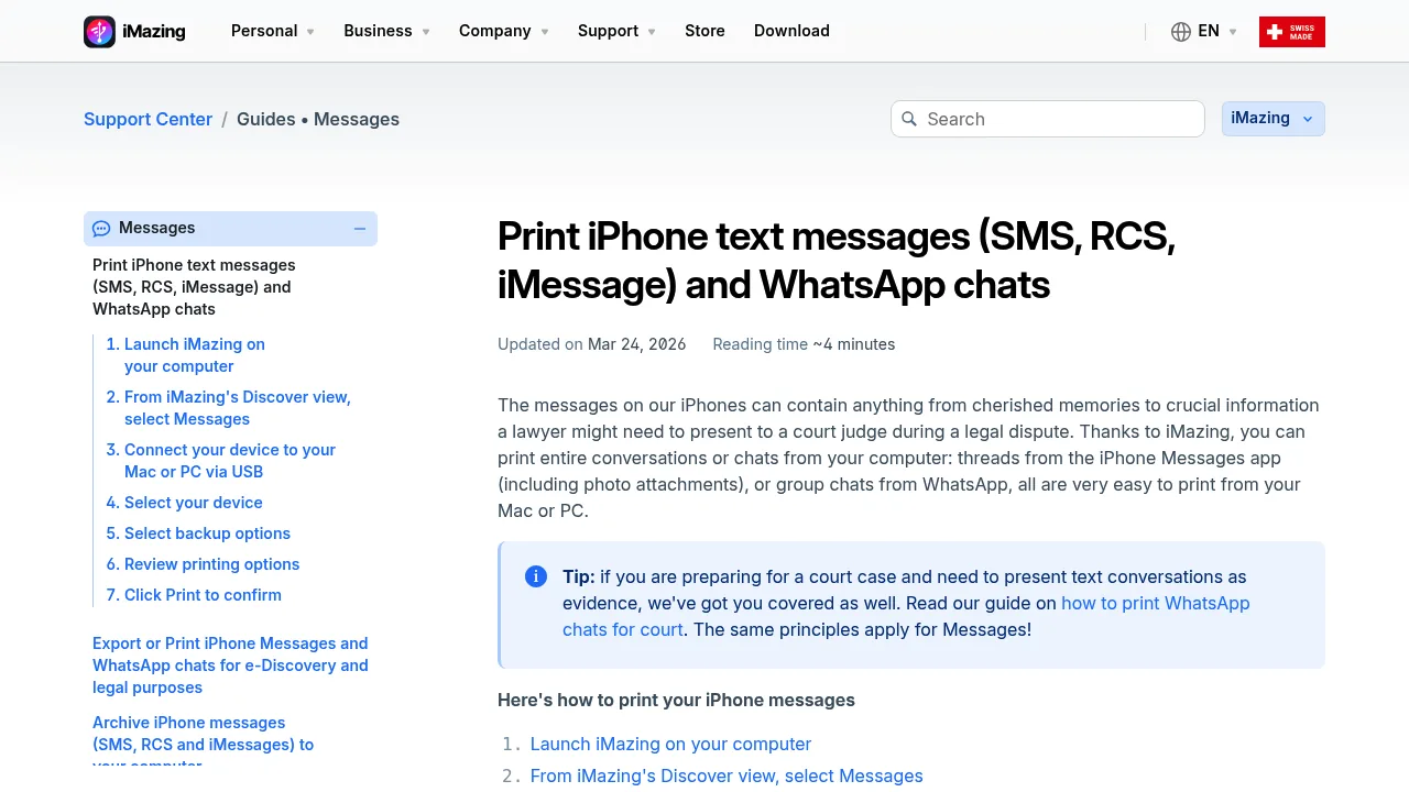 Знімок екрана https://imazing.com/guides/how-to-print-iphone-text-messages-sms-and-imessages