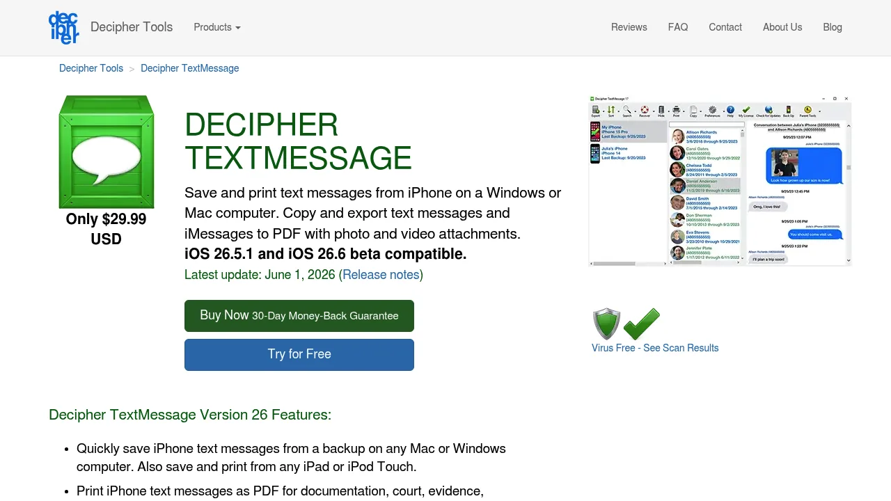 Знімок екрана https://deciphertools.com/decipher-textmessage.html