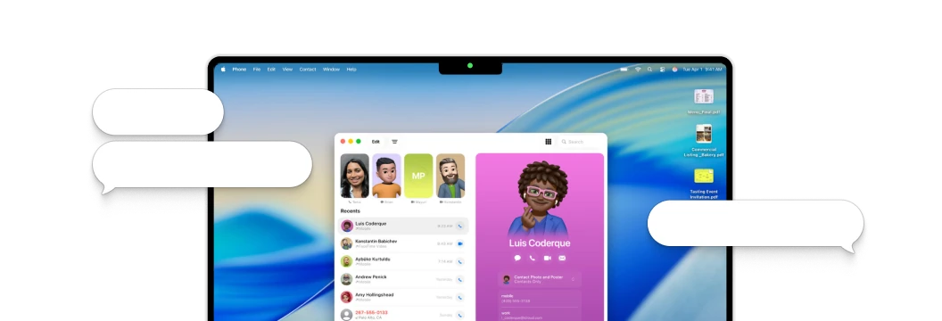 Desktop app export screen for Mac and Windows