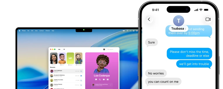 TextPort running on an iPhone without a connected desktop